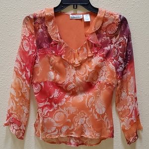 Silk Orange Top